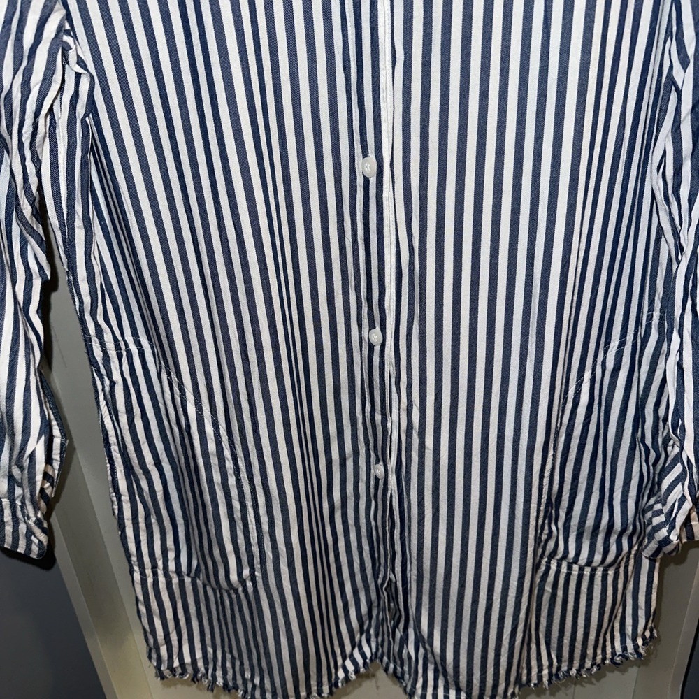 Tommy Bahama NFL Dallas Cowboys Stripe Tunic Shirt Womens Large Lightweight - Picture 7 of 7